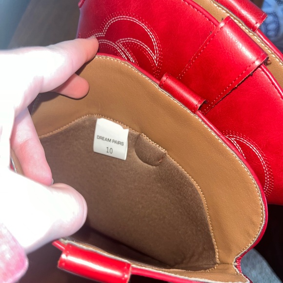 Dream Pairs Red Heeled Boots - Picture 4 of 4